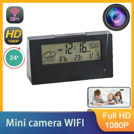 1080P Mini Camera Clock Full HD 4K Wifi Control IR Night Vision View DVR Camcorder Home Surveillance Monitor Video digital clock